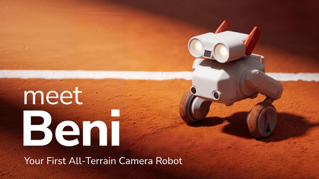 Beni: All-Terrain 4K Camera Robot - official campaign image by Mondo Robotics