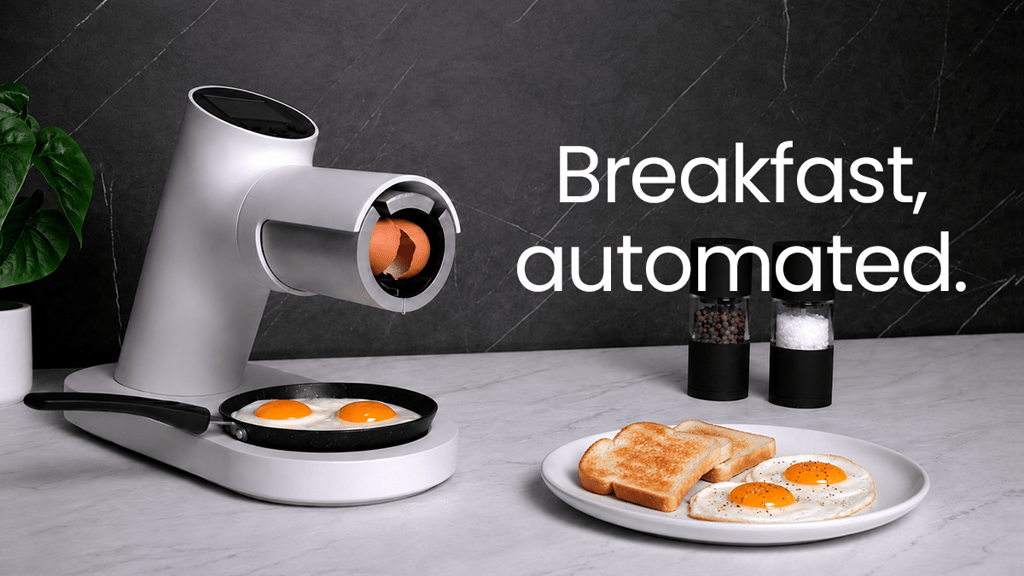 CHEFFY EGOR: Egg-Cracking Breakfast Robot - official campaign image by CHEFFY