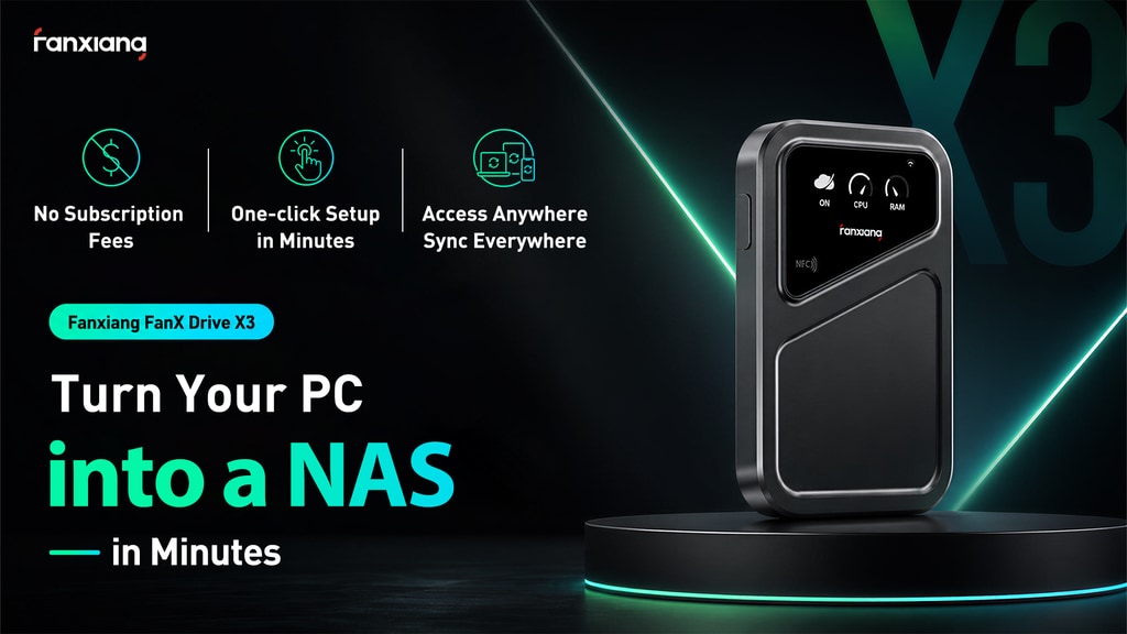 FanX Drive X3 USB NAS dongle - official campaign image by Fanxiang