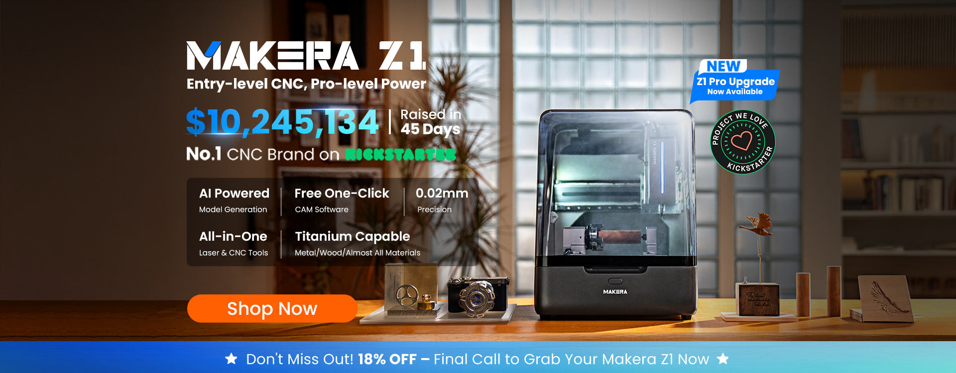 Makera Z1: The Professional Desktop CNC — Kickstarter Trust Analysis