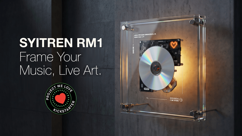 SYITREN RM1: Frame Your Music, A Living Art CD Player - official campaign image by SYITREN