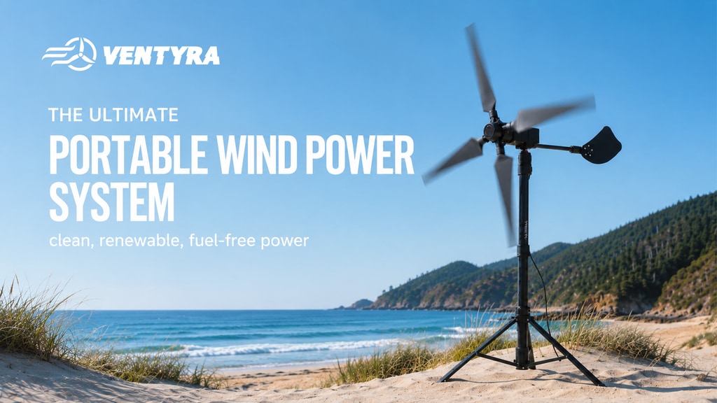 VENTYRA R1 portable foldable wind power system - official campaign image by VENTYRA